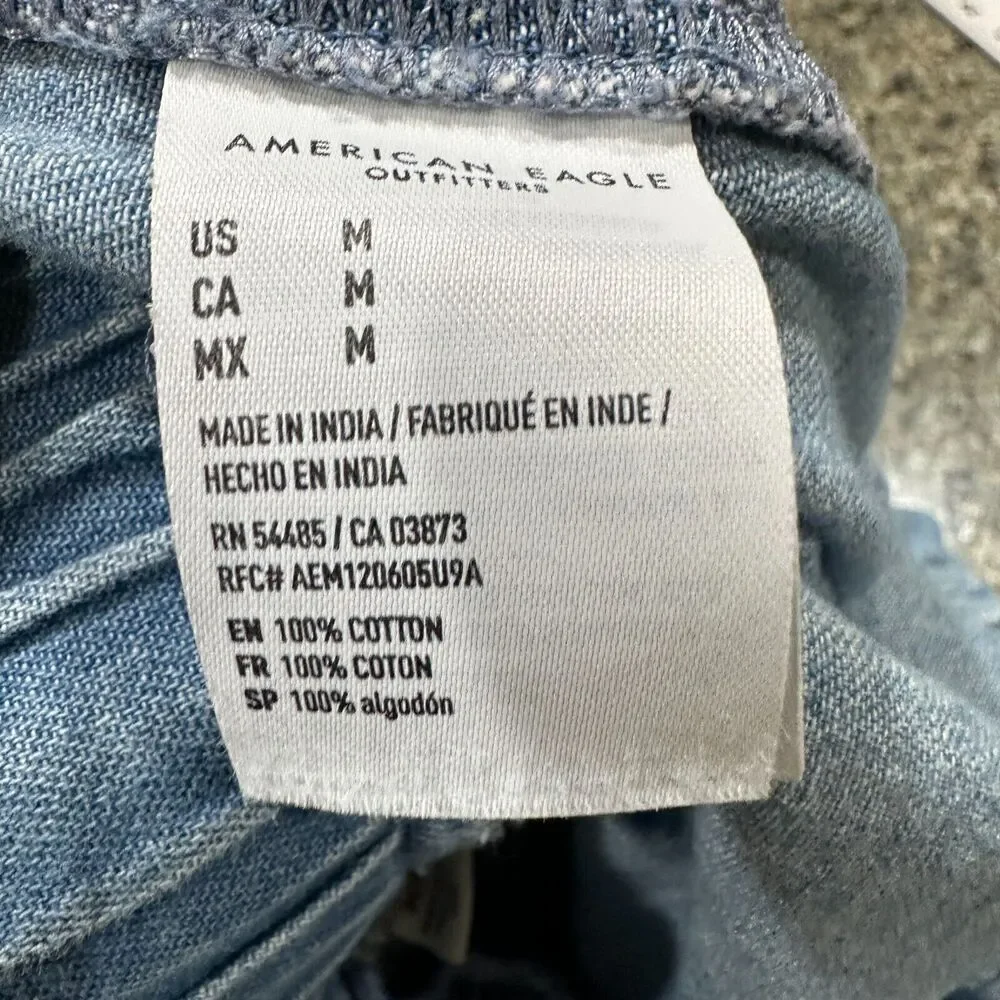 American Eagle Shorts Size M Blue 100 Cotton 2